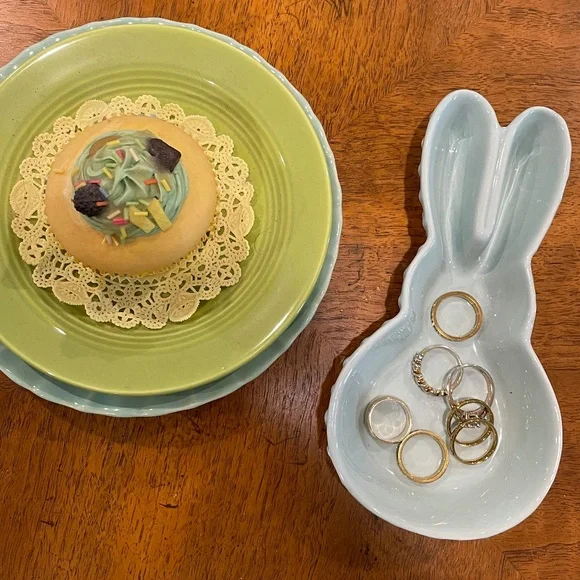 Light Blue Ceramic Bunny Dish - Picture 12 of 15